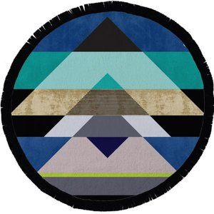 Oversized Bohemian Gypsy Soft Cotton Round Beach Towel Large Multicolor Design